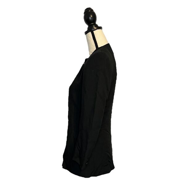 Christian Dior Black Long Sleeve Button Full Length Blazer Women Size 2 USA Made - Picture 3 of 6